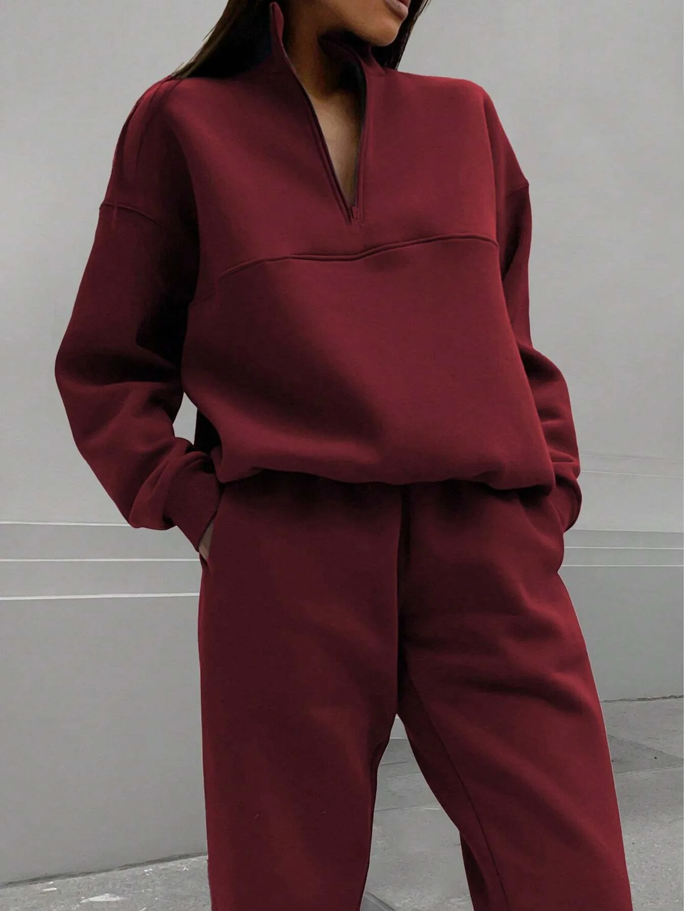 New in Outwears Sweatshirt Winter Clothes Women Warm Suit Ladies Outfit Clothing Long Sleeve Zip-up Top Casual Pants 2 Piece Set