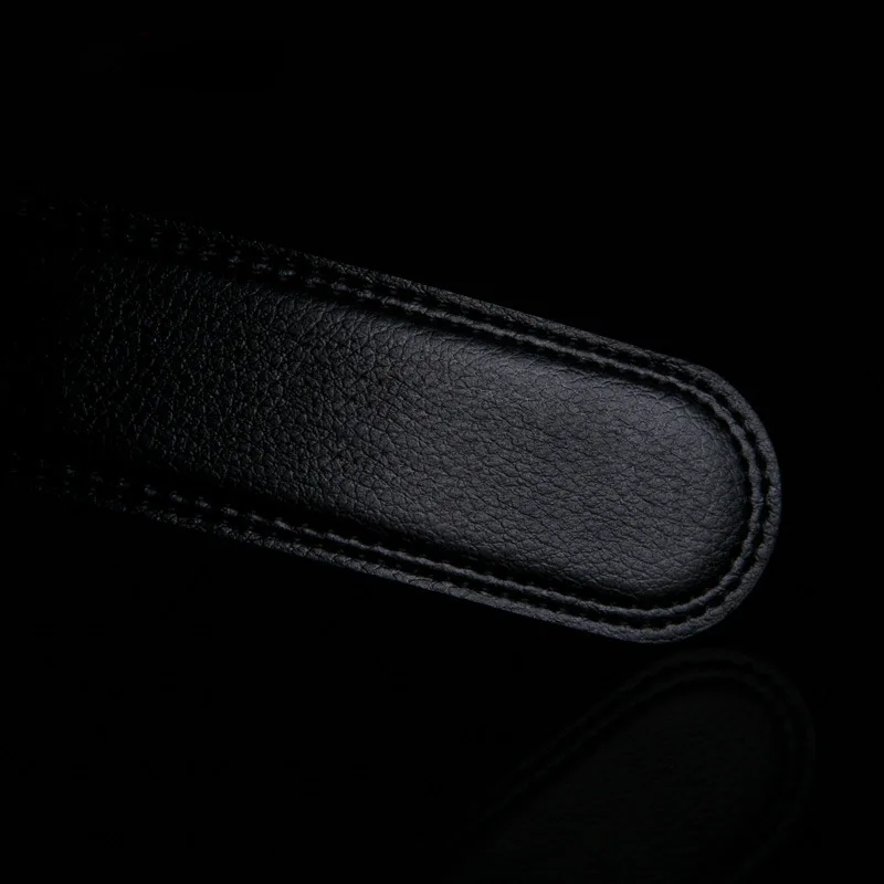 Manufacturers wholesale do not lead belt men headless automatic buckle belt two layer 3.5 cowhide belt body 14 lines