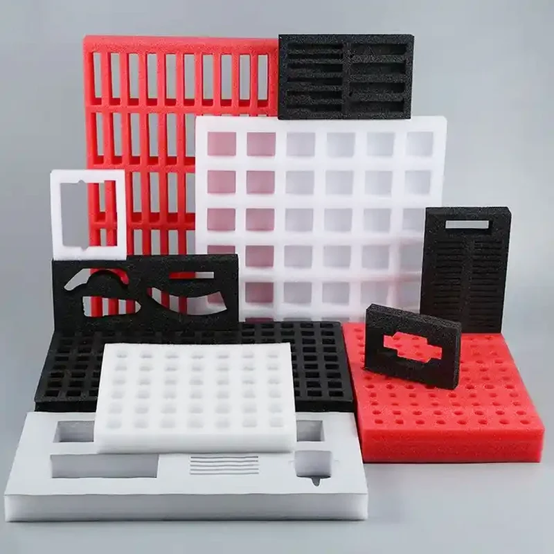 EPE red white  custom EPE Kaizen foam Easy to cut insert ESD