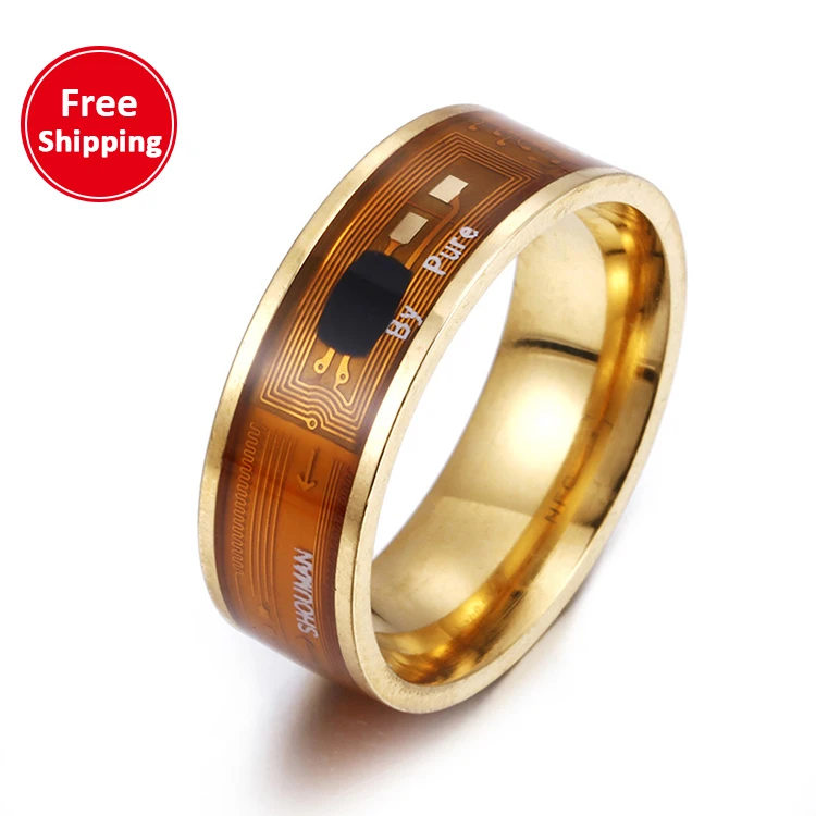Wholesale smart jewelry wearable phone device NTAG213 chip nfc ring for