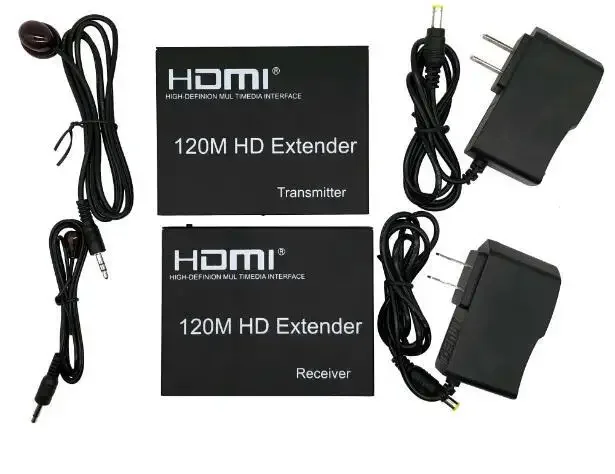 High quality hd network extender hd over ip 1080p@60hz hd extender 120m video extender transmitter & receiver