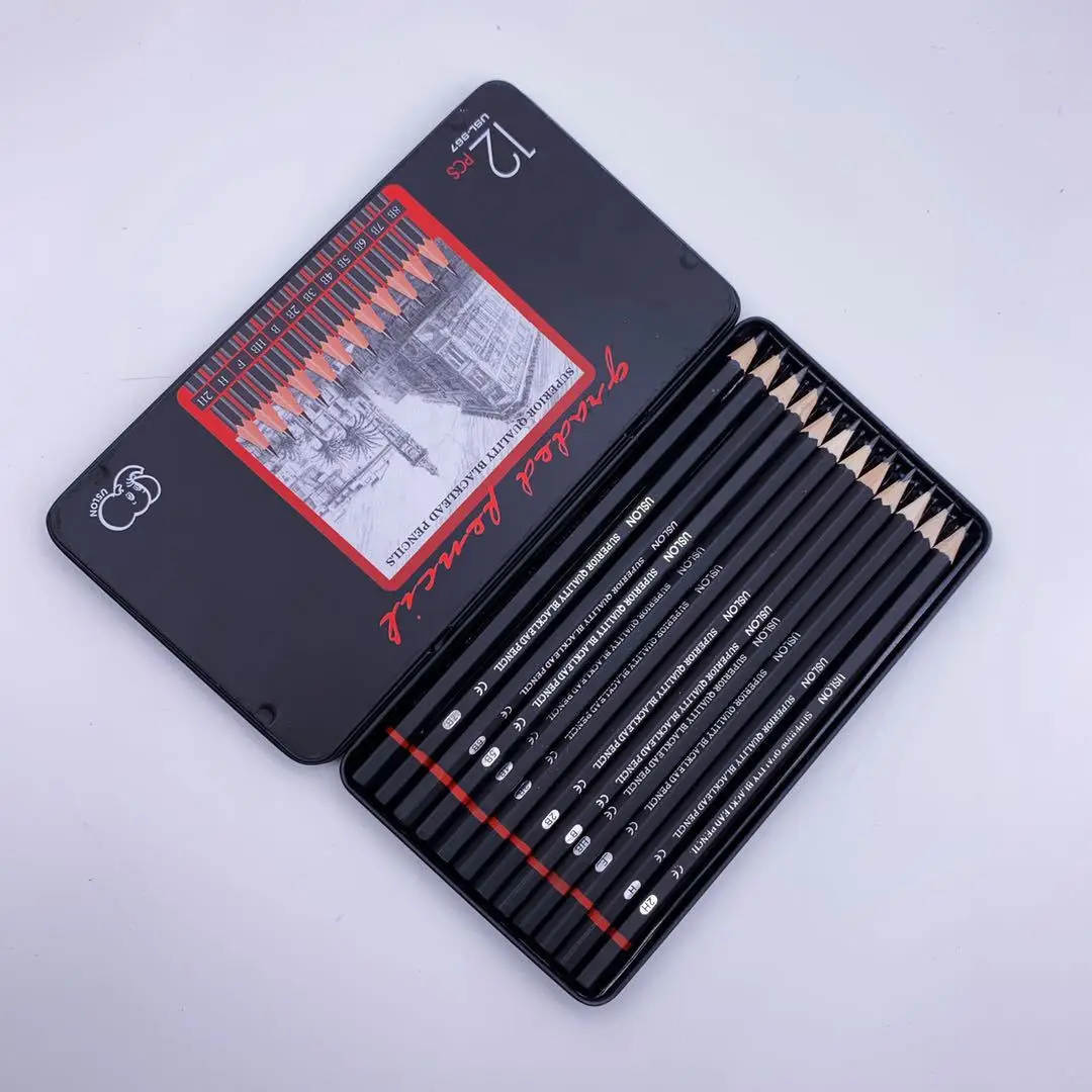 Заводская поставка карандаш для рисования Artline F H B с металлической коробкой