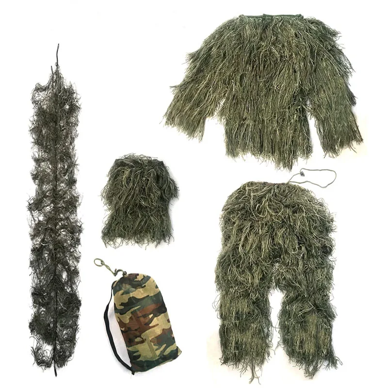 Hunting Kids Children Woodland Camo Sniper Ghillie Suit Clothes Woodland Tactical Uniform Army Clothing Ghillie Suit
