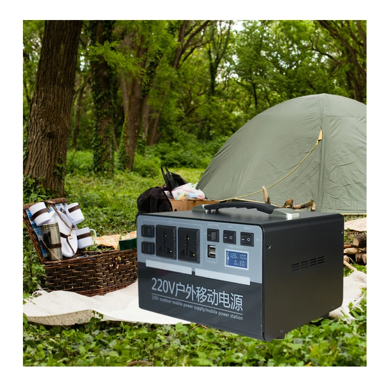 220V mobile bank handle Low operation noise Outdoor portable power bank with large function LED lighting Ternary lithium battery