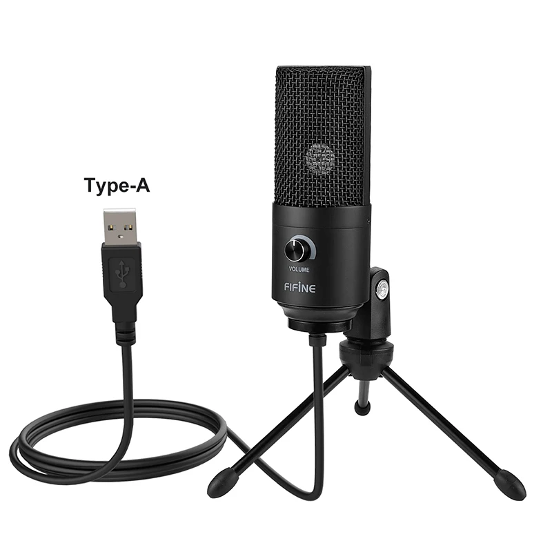 Fifine K669B металлический USB микрофон для записи конденсатора ноутбука