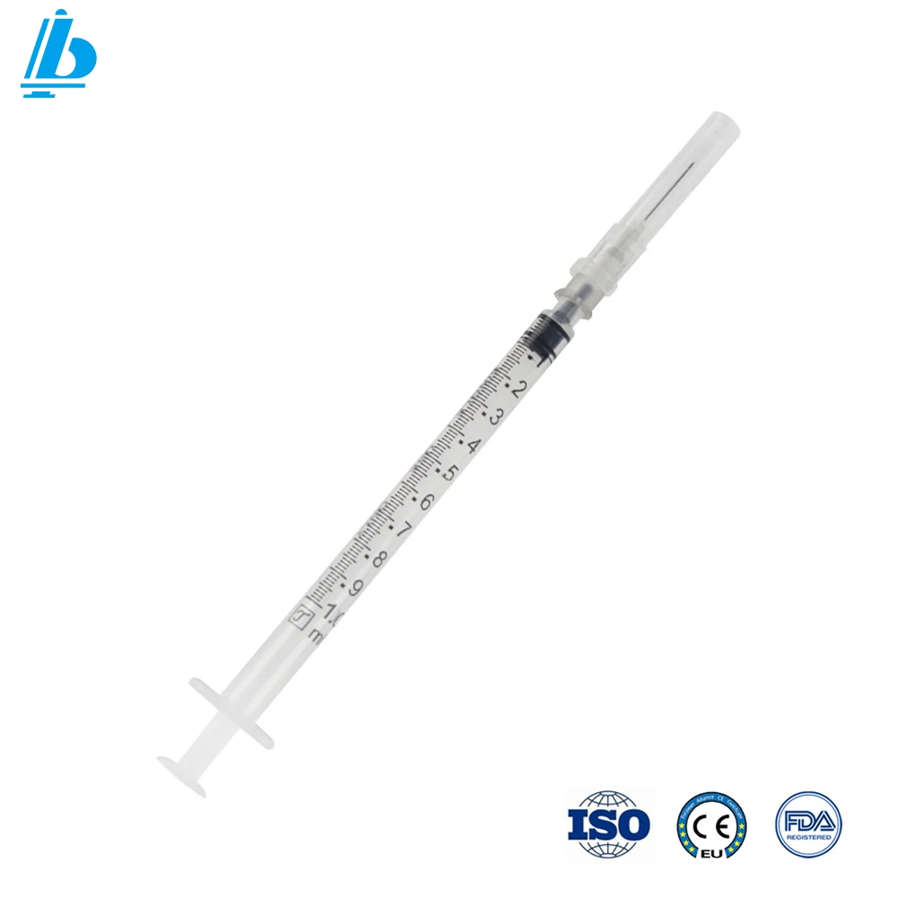China Factory low dead space syringes portable syringe pump 1ml syringe with needle