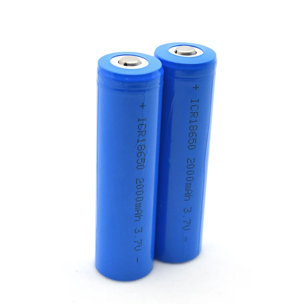 Rechargeable 3.7 V 2000 Mah Li-ion Icr18650 3.7v 2000mah Icr 18650 Lithium Li Ion Batteries Battery