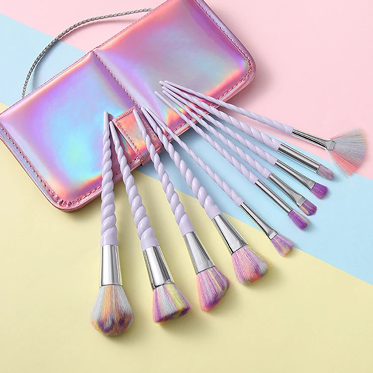 10pcs wholesale professional custom logo colorful makeup brushes diamond 10pcs colorful makeup brush