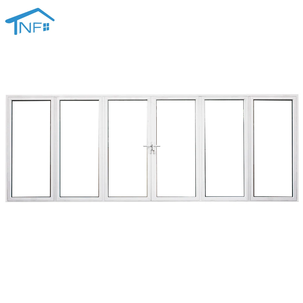 NF Florida Approval Cheap Aluminium Exterior Accordion Folding Glass Panoramic Bifold Doors Panoramic Bifold Doors
