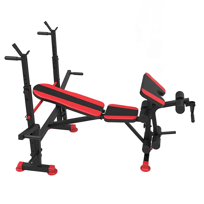 Hot Selling Power Squat Rack Leg Curl Extension Machine Gym Fitness Equipment Multi Functional Folding Lifting Weight Bench