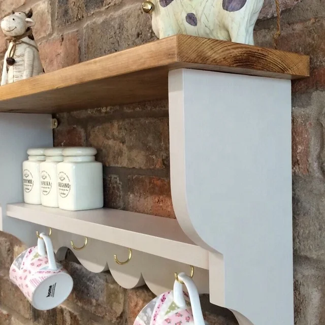Shabby Chic Country Kitchen Wall Storage Cabinet