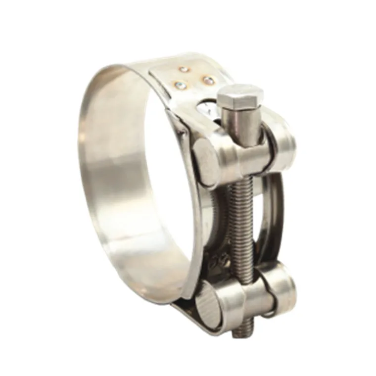 60-63mm heavy duty Double Bolt Galvanized Power Hose Clamps