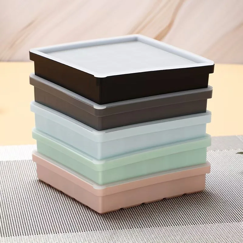Factory Customized 25 Grid Large Ice Cube Trays Silicone Ice Cube Molds for Freezer with Lid Reusable Whiskey Ice Mold
