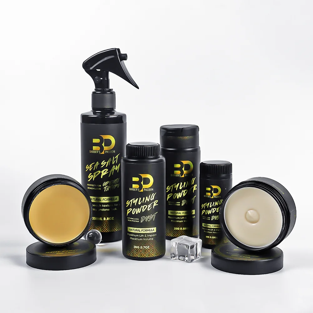 Factory Barber Custom Label Natural Styles Textured Shine Finish Mens Hair Pomade Wax For Men