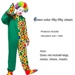 CN01 Masquerade Show Funny Dress Up Cute Clown Costume Adult Clown Clothes Suit 2022