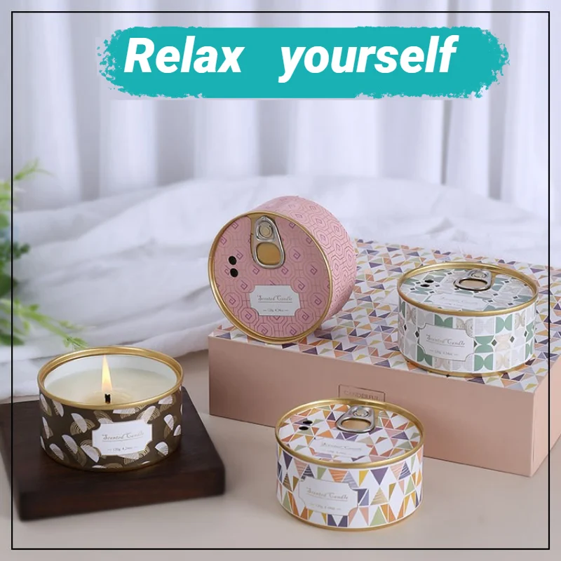 120g Soy Wax Romantic Scented Candles Aromatherapy Wholesale Fragrance Candle Home Decoration Luxury Aromatherapy Can Festivals