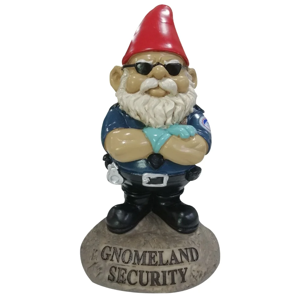 ICEBLUE HD Resin Security Gnome Garden Gnome Statues Gnomeland Security