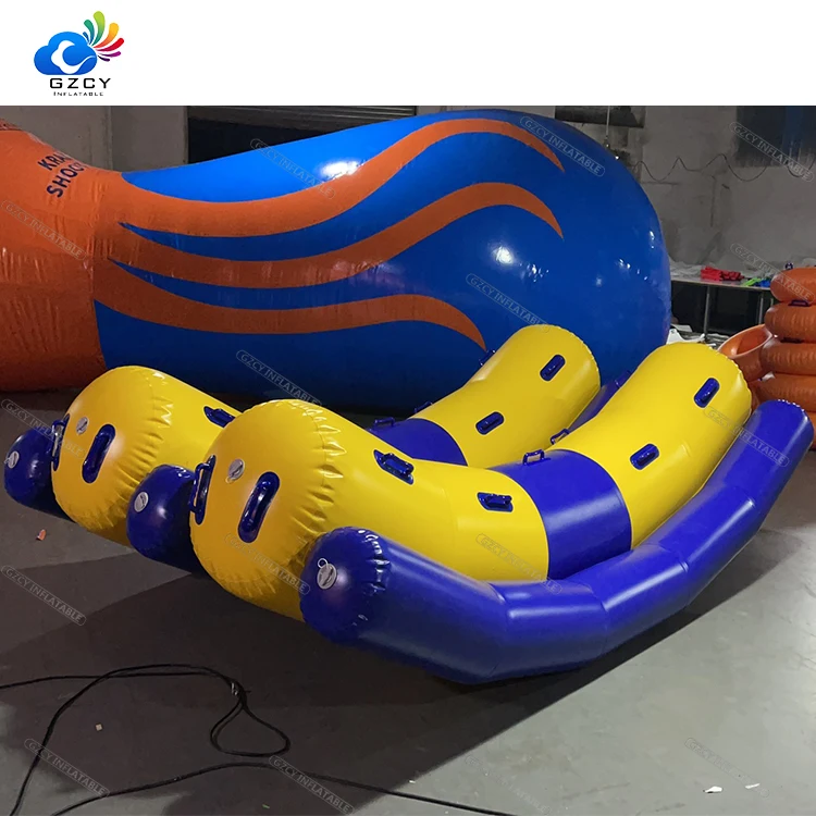 ПВХ толстый материал красочные надувные игрушки/надувные плавающие seesaw для детей воды игры