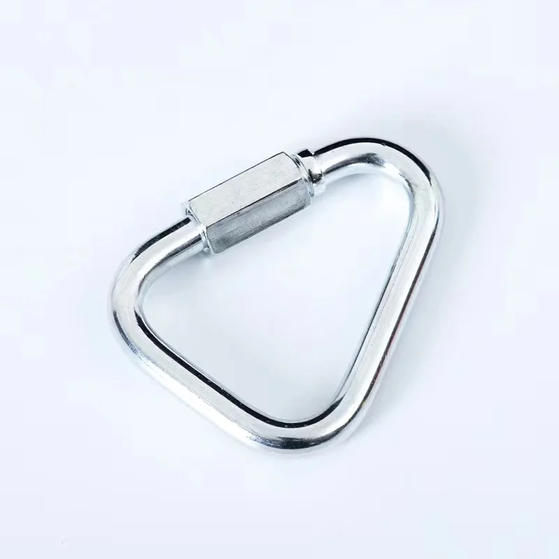 High quality M8 Screw Gate Mini Triangle 304 Stainless Steel Carabiner