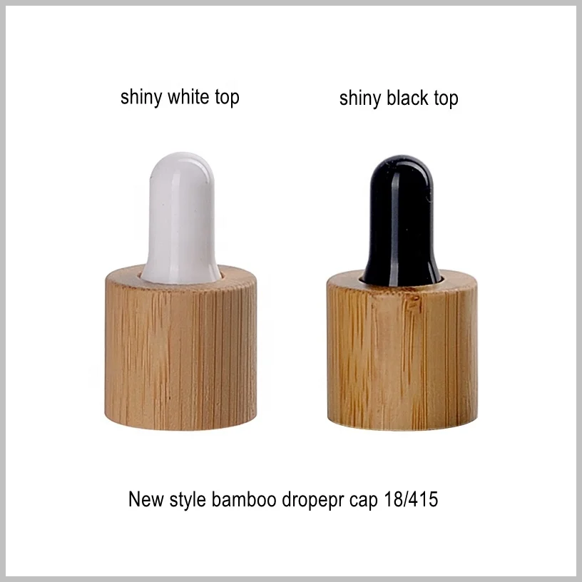 50ml amber glass essential oil bottle brown color glass cosmetic bottle with 18 mm bamboo wooden dropper for skin care body oil