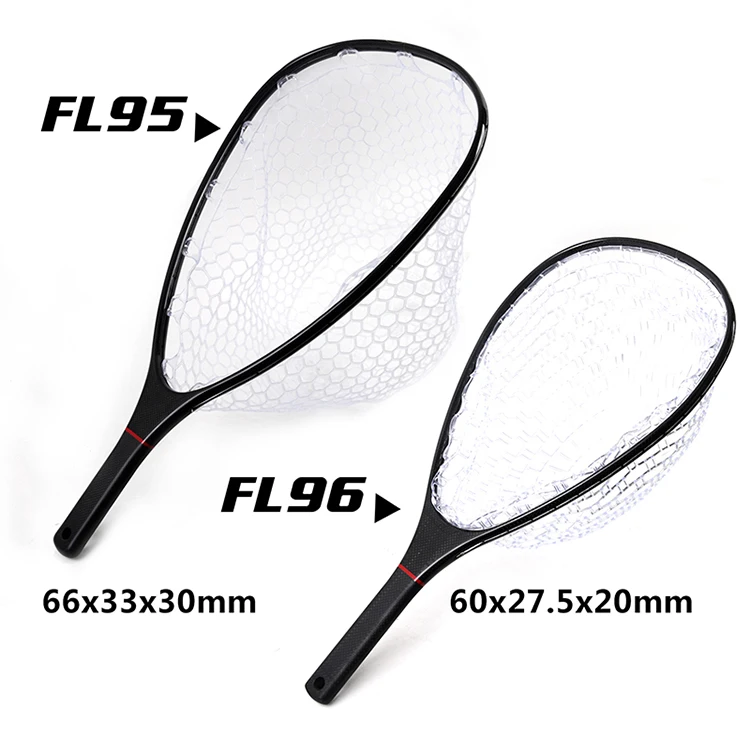 fly fishing rubber bag carbon landing net