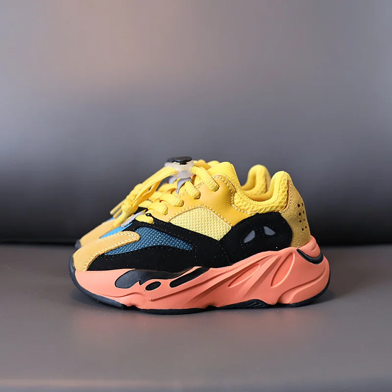 Wholesale Children Fashion Sneakers LaceUp Toddler Little Big Kid Casual Sports Walking Trainers Boys Girls Designer Brand Shoes