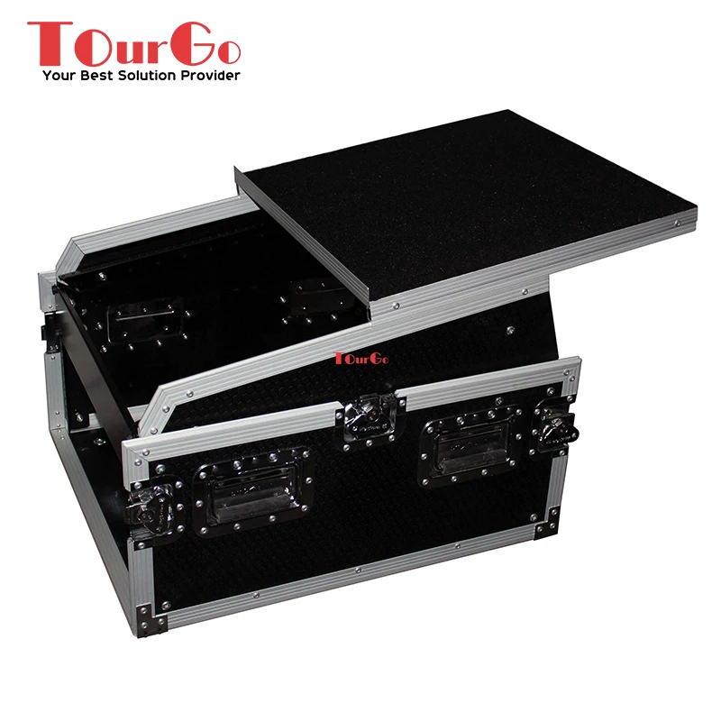 6U стойка x 13U Топ микшер DJ комбинированный Полетный чехол с полкой для ноутбука