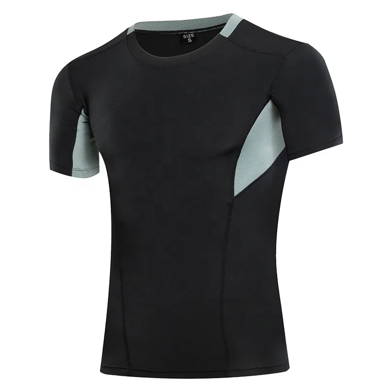 Hot Selling Fitness Men Compression Running Tops Gym Wear Sport Shirts for Men ,Quick-Drying Clothes