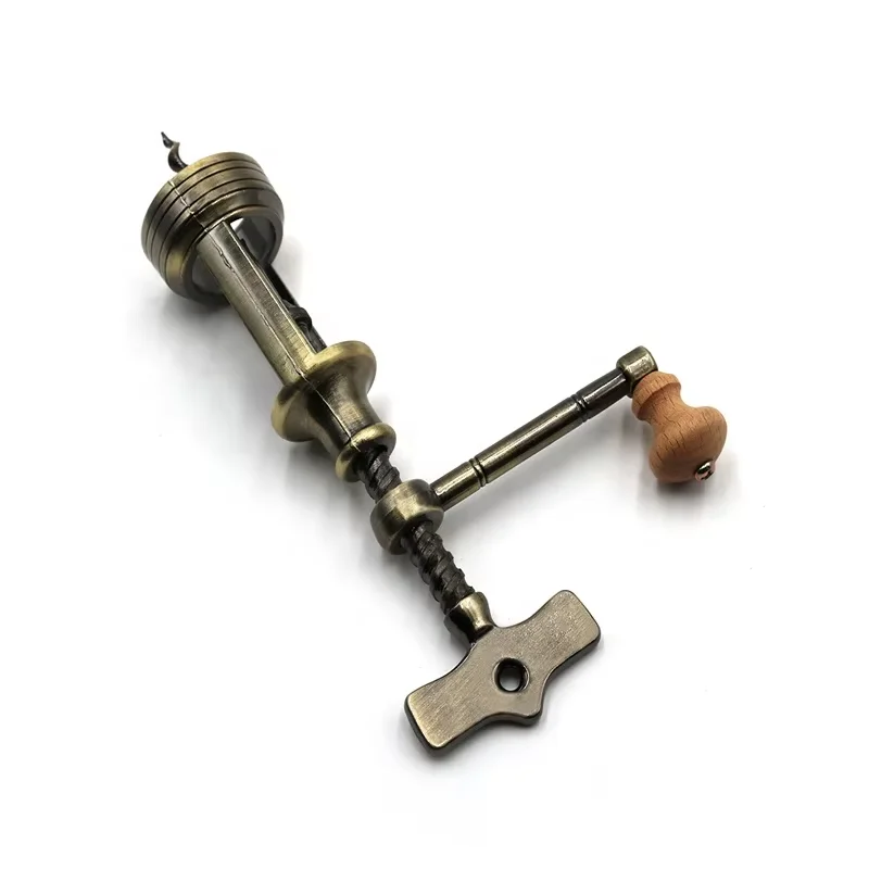 Wine Opener Corkscrew Manual Heavy Duty Zinc Alloy Wine Bottle Opener Antique Corkscrew with Wooden Gift Box