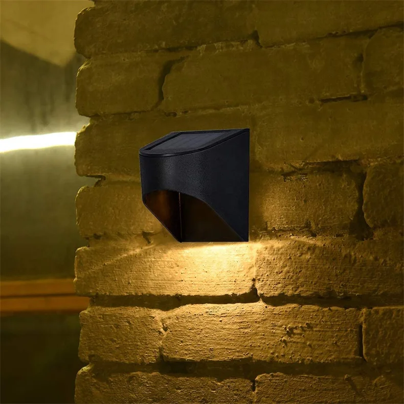 Besen Outdoor Back Yard LED Light Fence Post Light Globe Gutter Lamp Fence, Solar Wall Lighting Fence