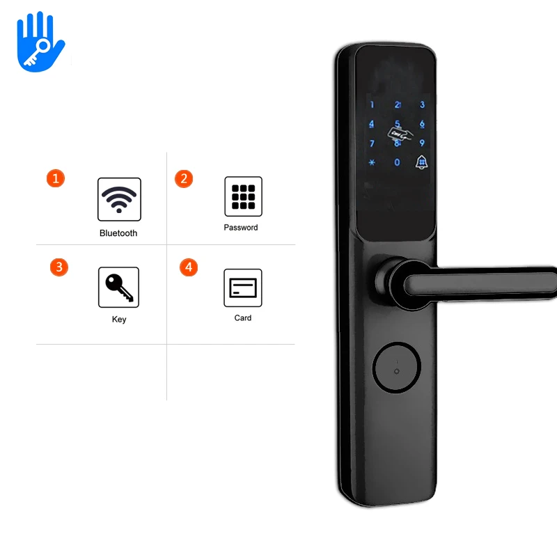 Popular hotel  smart lock  BLE APP smart door lock Intelligent Electric  Digital Handle Keyless TT Smart Lock