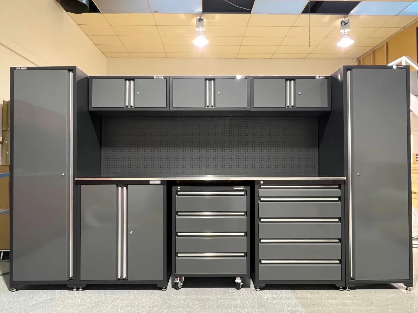 Personalized Design Powder Coat Steel Garage Cabinets Storage Systems