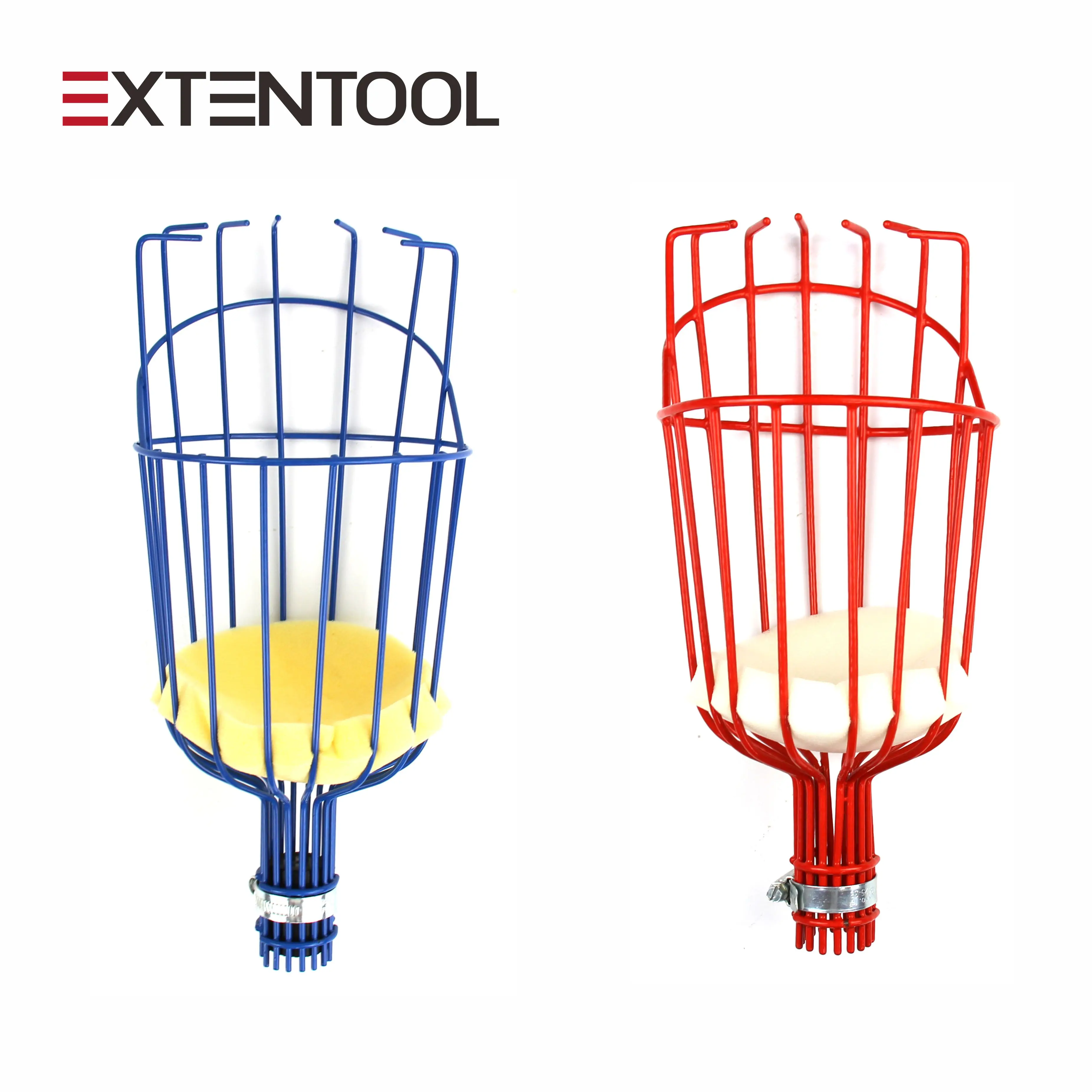Extentool garden tools durable fruit picker extendable telescopic aluminum pole with strong basket