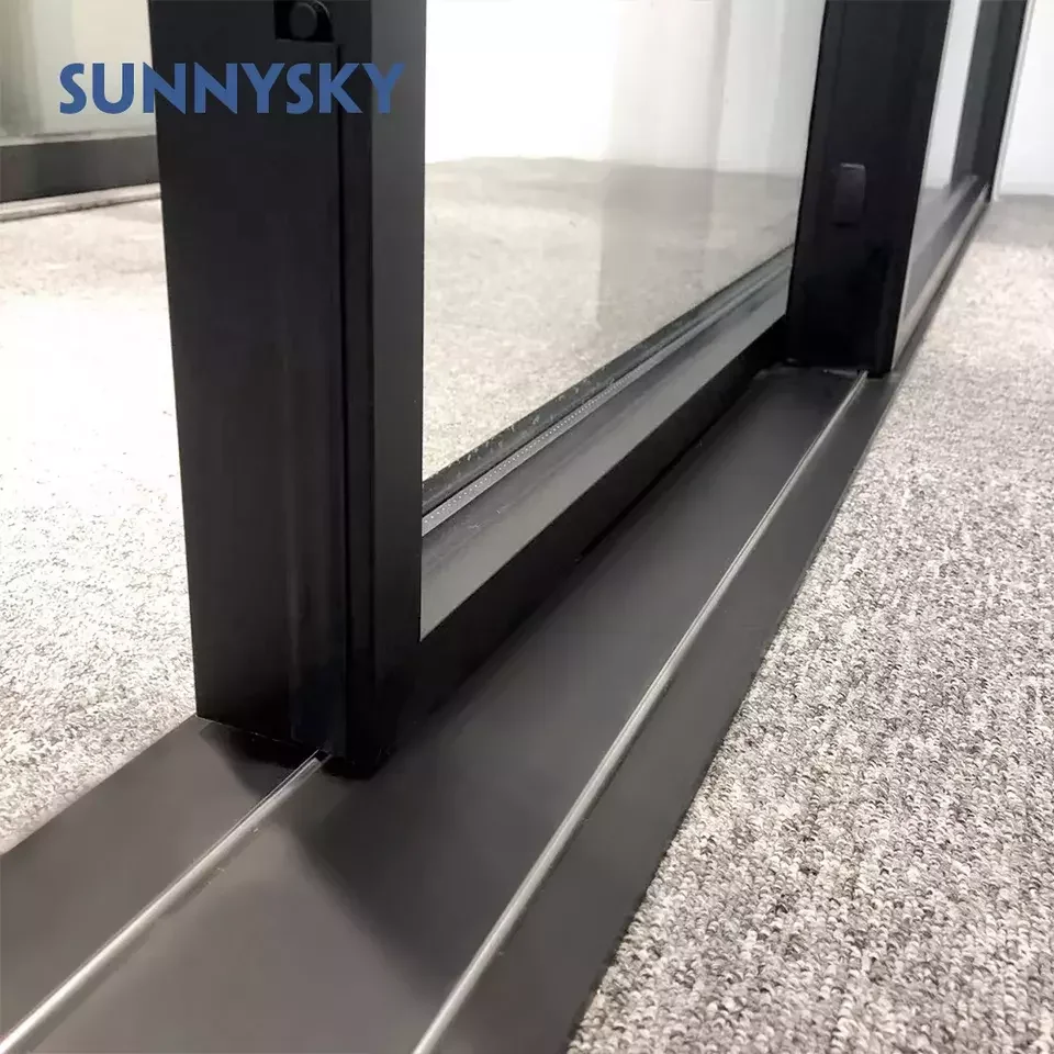 Sunnysky Australian Standard Transparent Panoramic View Three Panel Sliding Door