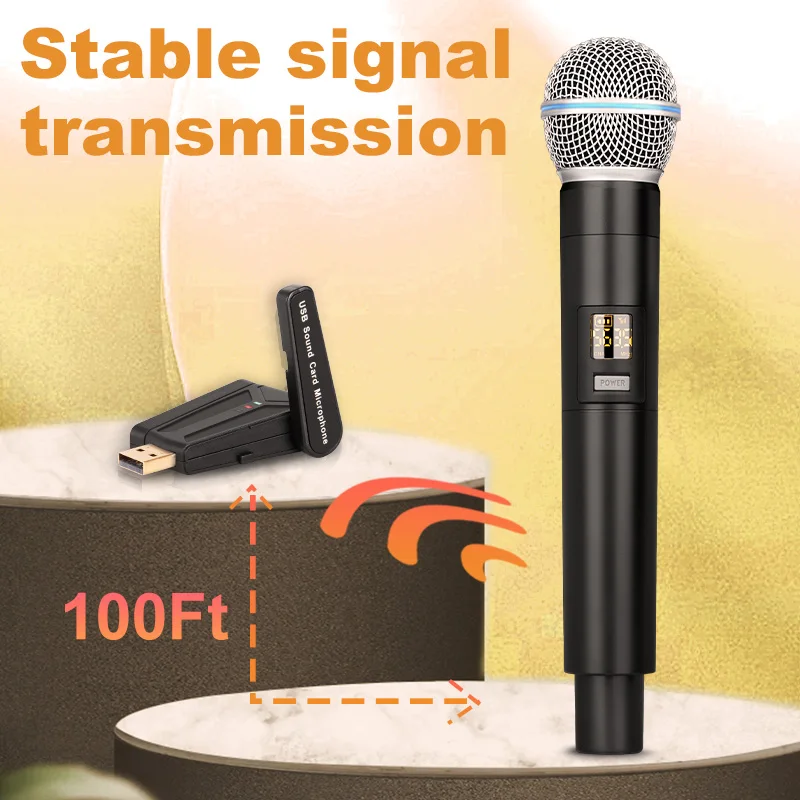 S3 Professional Handheld Microphones USB Plug and Play UHF Wireless Microphone