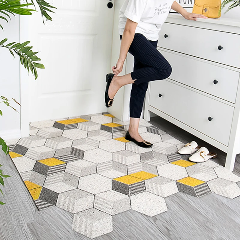 The Fine Quality PVC Coil Kitchen Mat Vinyl Loop carpet for living room entrance modern mats