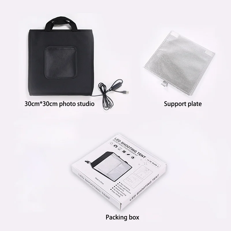 30CM Photo Light Box Quick Install Foldable Portable Studio Kit with Soft Light Cloth Professional Photography Equipment