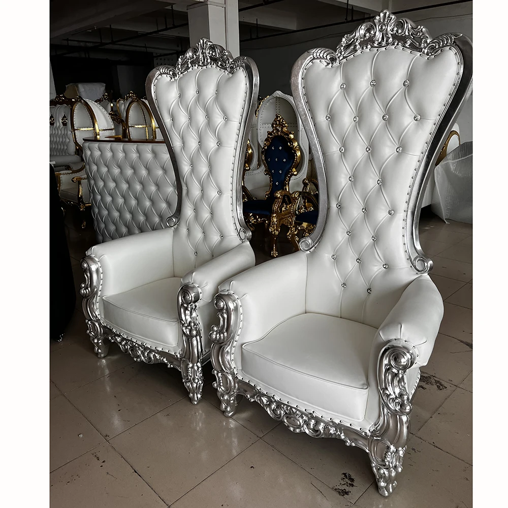 Luxury Silver Cheap King Throne Party Commercial Furniture In Atlanta Ga New Design For Sale