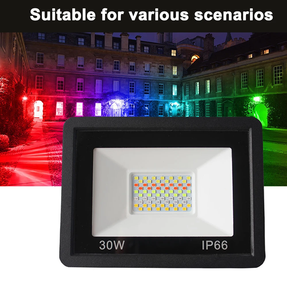 RGBCW LED Spotlight 100W Outdoor Smart Lighting 220V Waterproof Color Changing Spotlight Smart Control Floodlight