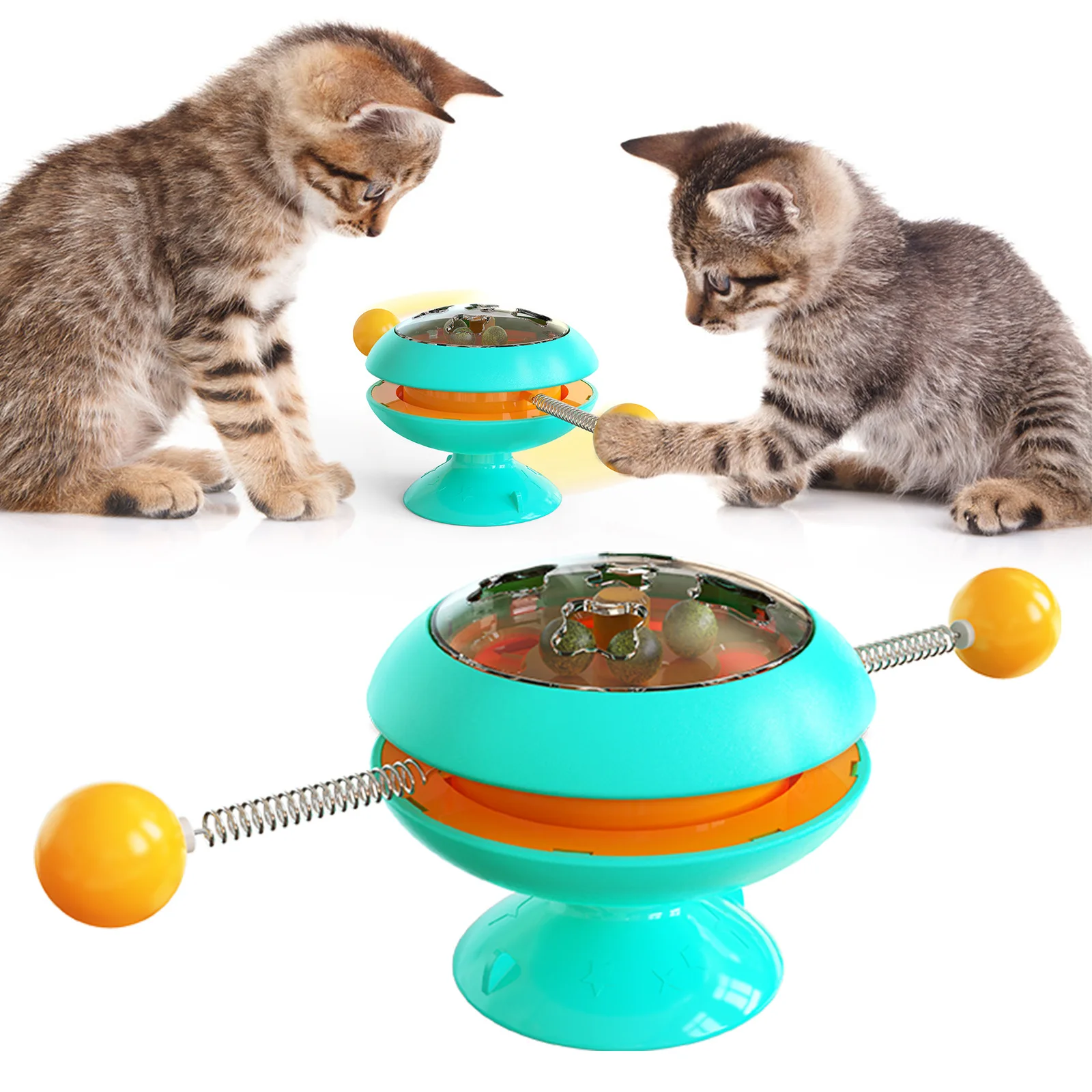 Pet supplies turntable cat toys ticker wheel fighting mint ball