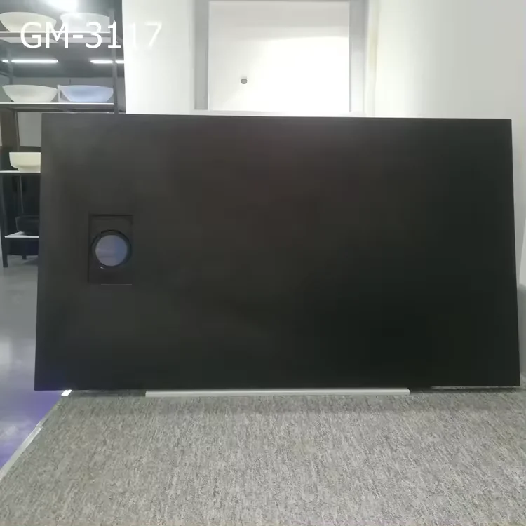 High-Grade SMC Material Custom Size Modern Design High-Grade Shower Tray in Grey Black Bathroom Tray