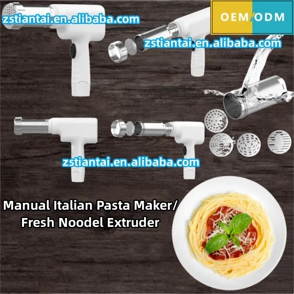 Fresh noodle pasta dough press portable type electric pasta and noodle maker rechargeable lithium ion cell pasta extruder