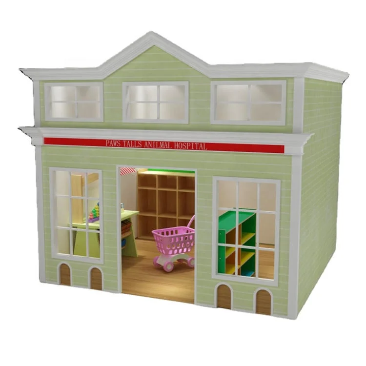 
Nanan Hot selling Indoor amusement parks children role small cubby play house outdoor kids wooden playhouse 
