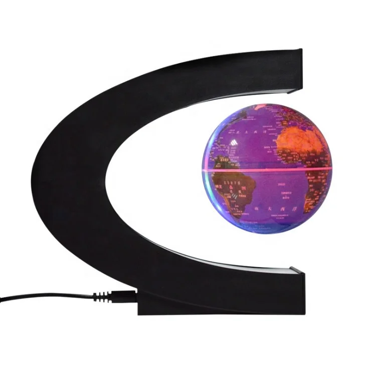 New product magnetic floating globe display with led lights acrylic levitation globe display
