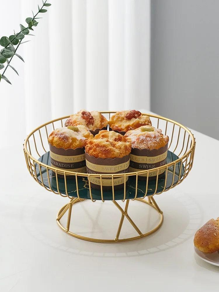 European light luxury ceramic fruit tray living room home fruit basket candy dessert rack