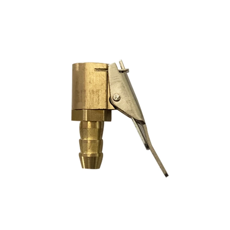 Useful Vehicle Car Tire Inflator Valve Air Chuck Connector 8mm Hose Barb Brass Clip On Hot