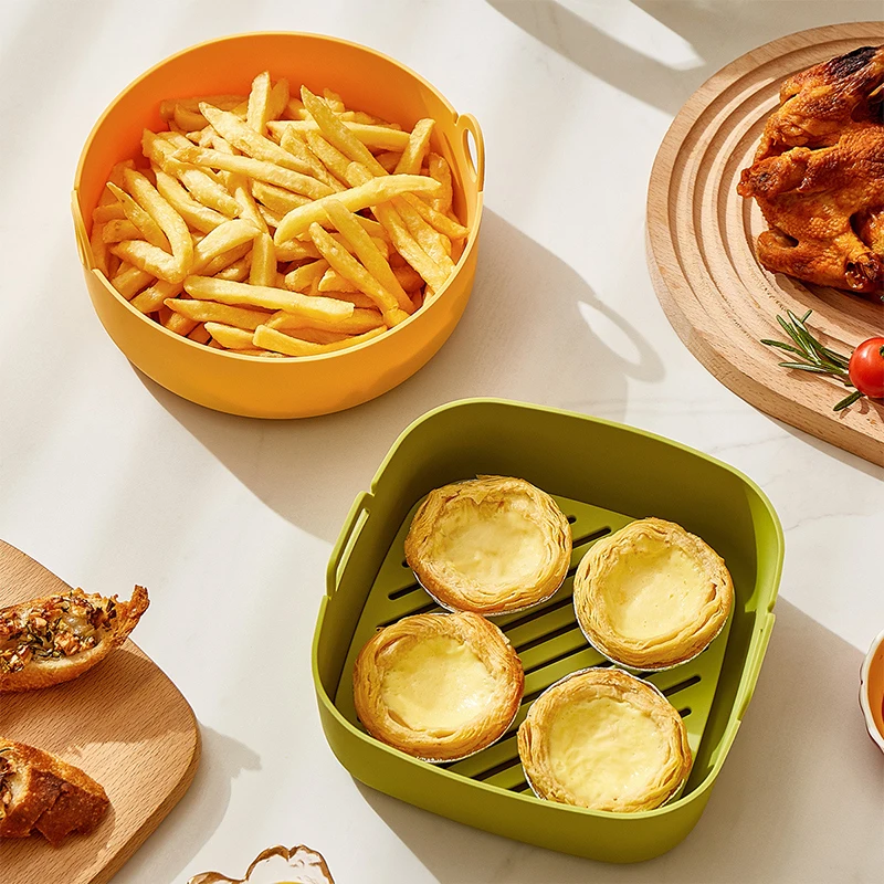 Новый квадратный складной коврик для выпечки Sanga микроволновой печи пищевого класса термостойкая силиконовая миска фритюрницы