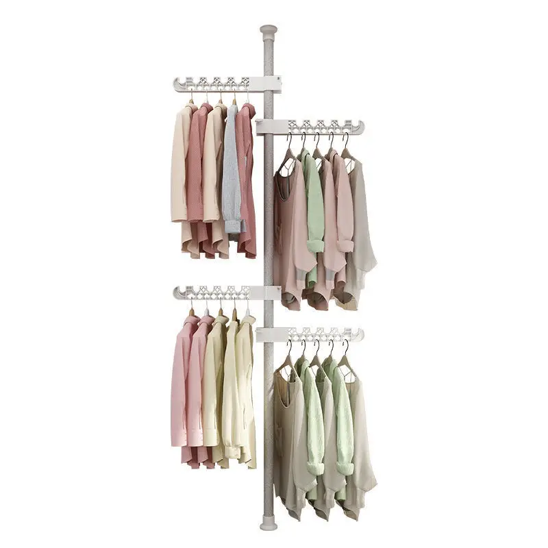 Hot Selling Detachable Clothes Stands & Shoe Racks Stand Foldable Boutique Cloth Hanger Rack Display Punch Free For Home
