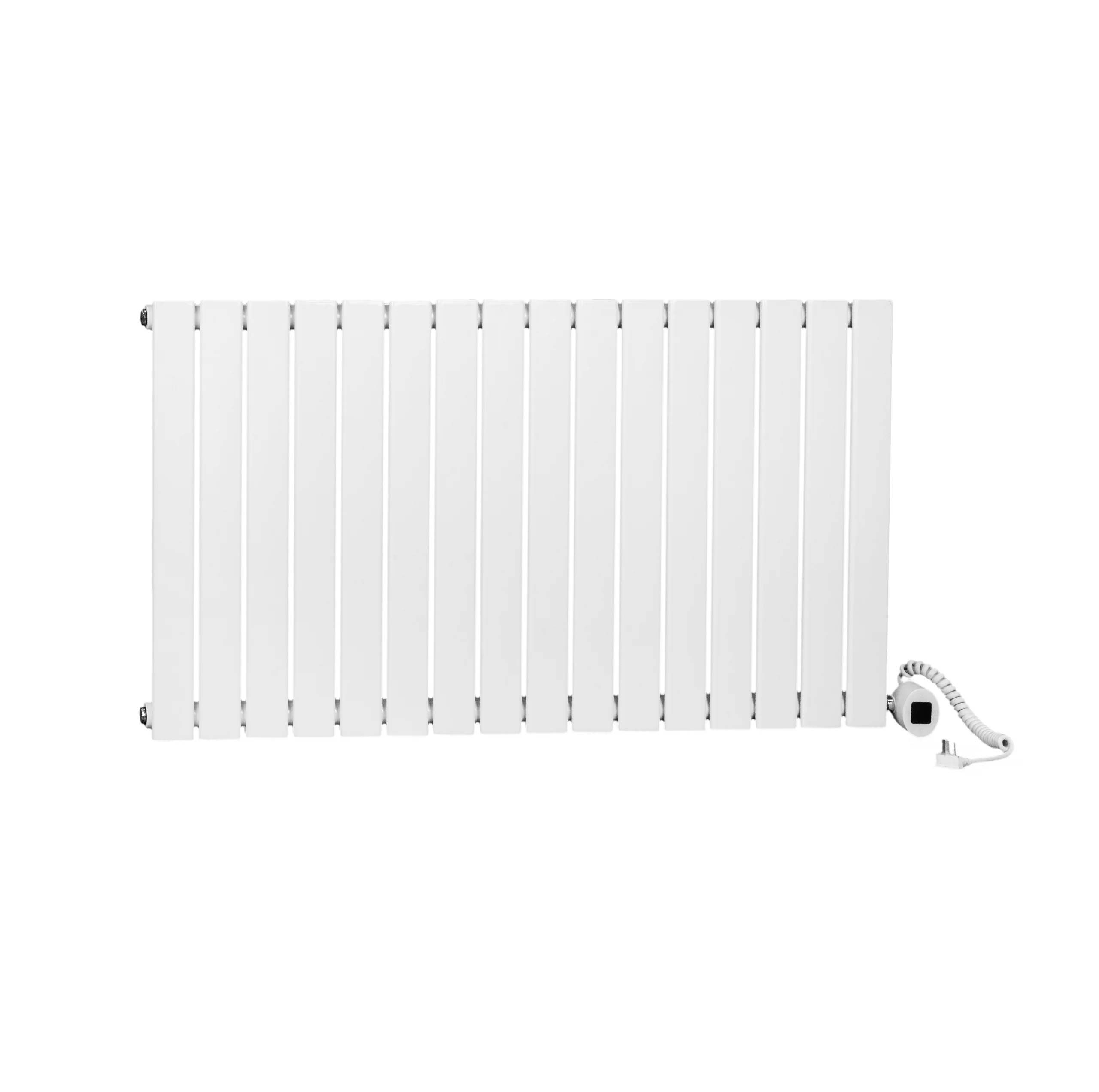 Белый Электрический горизонтальный плоский панельный дизайнерский радиатор с Wi-Fi термостатом