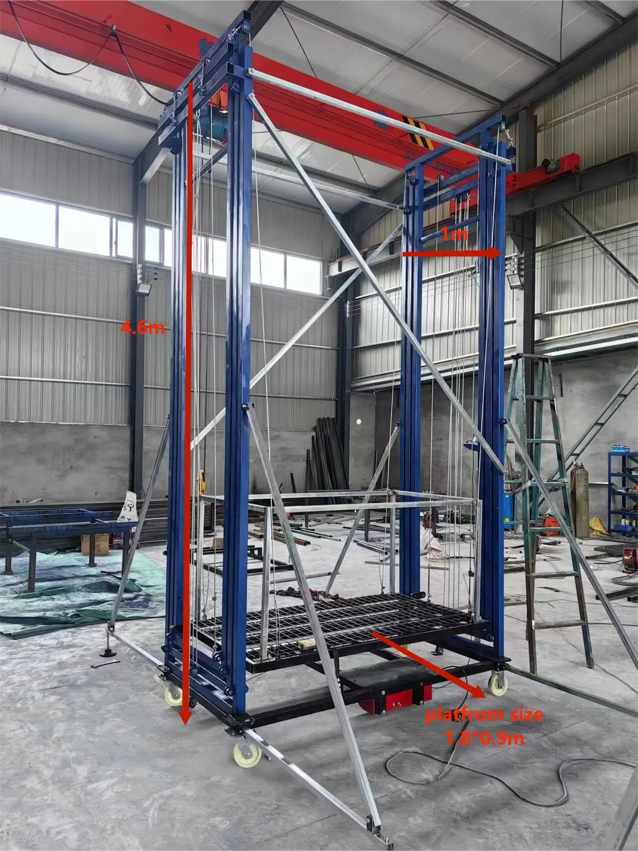 wendy Hot sale 200-500 kg portable electric lifting scaffolding electric lift platform electric scaffold lift